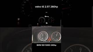 Volvo V50 T5 25t 260hp vs Bmw E61 530d 240hp bmw volvo t5 e61 v50 m57 [upl. by Nylkoorb484]