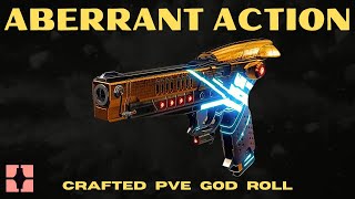 ABERRANT ACTION PVE God Roll  Crafting Guide  New Solar Sidearm  Destiny 2 [upl. by Anderegg]