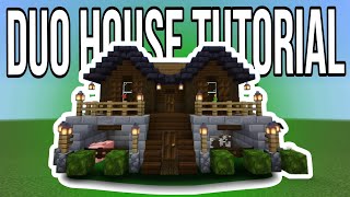 ⛏️ Minecraft  ULTIMATE Duo House 🏡  Build Tutorial for Survival [upl. by Einuj]