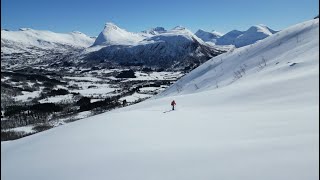 perfect ski touring day in Norway Backcountry freeride skiing Sunmøre skiwithme Sandfjellet [upl. by Alesi41]