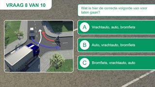 10 Oefenvragen over Voorrang  Kruispunten 🚗 CBR Auto Theorie Examen oefenen 🚗 [upl. by Arda]