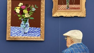 David Hockney quot20 Flowers and Some Bigger Picturesquot Pace Gallery in NY 2023 [upl. by Andromache]