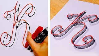 25 IDEE E TRUCCHETTI SEMPLICI PER LA CALLIGRAFIA ED IL DISEGNO [upl. by Atiraj]