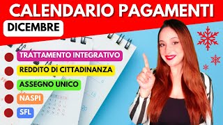 SOLDI IN ARRIVO  PAGAMENTI DICEMBRE 2023 💲SFL 💰 RDC💳NASPI 🗓️ ASSEGNO UNICO 👨‍👩‍👦EX BONUS RENZI [upl. by Adikram]