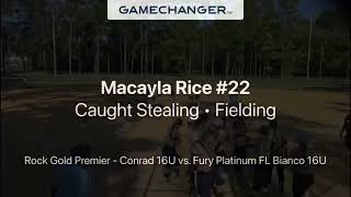 2026 CUT Macayla Rice Ray Seymour HR [upl. by O'Connor]