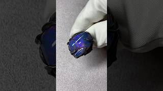 Neon Freeform Australian Opal blackened silver ring [upl. by Maggs]