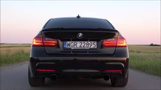 BMW 320d F30  Straight Pipe Exhaust Sound [upl. by Anerbes]