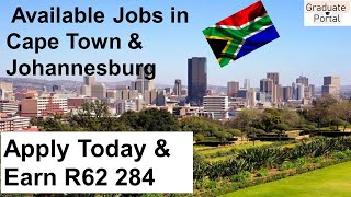 Available Jobs in Cape Town and Johannesburg South Africa│Earn R62 000 Civil Eng Town Planner [upl. by Cynarra867]