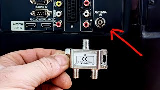 Use a splitter for a simple antenna for digital TV as HD with stereo sound  Antenna Amplifier [upl. by Ahsikat]