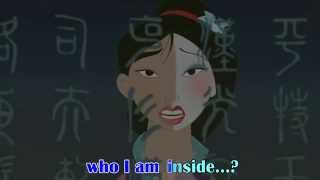 MULAN  Reflection KARAOKE clip  Instrumental with lyrics on screen [upl. by Hellman]