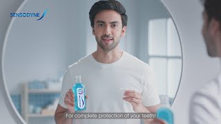 Sensodyne Complete Protection Mouthwash  1 Mouthwash 4 Benefits  Bengali  30 sec [upl. by Aymahs]