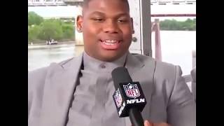 Quinnen Williams sneezes then blesses himself then thanks himself [upl. by Aeli]