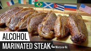 ALCOHOL STEAKS Marinated in liquor Experiment  Sous Vide Steak Tested with Joule from ChefSteps [upl. by Daphie248]