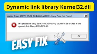 NEW How to Fix dynamic link library Kernel32dll Error on Windows 7  Entry Point not found dll [upl. by Alys]