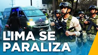 PARO DE TRANSPORTISTAS EN VIVO LIMA PARALIZADA POR 72 HORAS [upl. by Amilah]