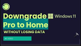 Downgrade Windows 11 Pro to Home without losing data [upl. by Eniamej]