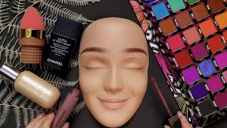 ASMR Sunset Makeup Application on Mannequin  Soft Spoken Make Up ASMR [upl. by Aicenod993]