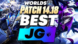 The BEST Junglers For All Ranks On Patch 1418 WORLDS PATCH  Season 14 Tier List League of Legends [upl. by Agler]