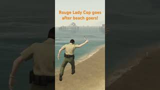 Rouge Lady Cop goes after beach goers gta5 shorts directormode [upl. by Baker]