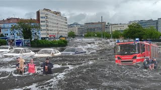 Germany Unwetter Extreme danger of flooding in Saarland Germany [upl. by Hawk853]