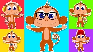 Five Little Monkeys  Nursery Rhyme With Lyrics [upl. by Ciprian]