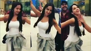 Nora Fatehi Dance At Abu Dhabi Airport [upl. by Nylcoj]