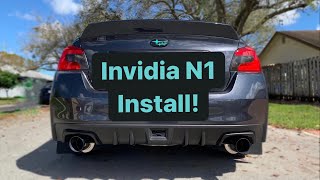 Invidia N1 Catback Dual Exhaust Install and Sound Clips 2017 SUBARU WRX DIY [upl. by Wattenberg]