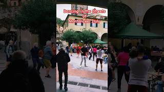 Monterosso Italy Dancing to Michael Jackson Thriller celebrity travel italytourism monterosso [upl. by Cherry]