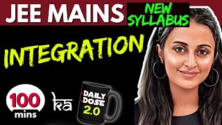 JEE MAINS 2025 𝒏𝒆𝒘 𝒔𝒚𝒍𝒍𝒂𝒃𝒖𝒔  INTEGRATION ONE SHOT  FULL THEORY  PYQ’s  Tricks  NEHA [upl. by Drusus]