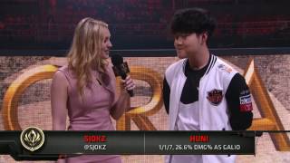 Sjokz interviews SKT Huni quotMSI Of course we are gonna winquot [upl. by Ilak249]