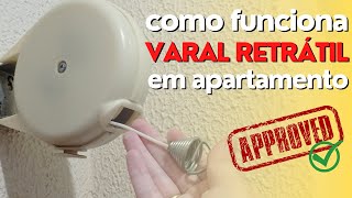 COMO FUNCIONA VARAL RETRÁTIL EM APARTAMENTO PEQUENO [upl. by Gnilsia]