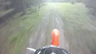 2018 KTM 500 EXCF Random Dirt bikeatv Trails in Montana [upl. by Olegna]