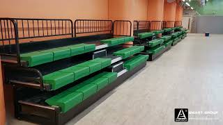 Indoor Retractable Auditorium Gym Bleachers Seats [upl. by Harpp914]