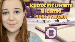 Eine Kurzgeschichte analysieren  Lerntippsammlungde [upl. by Veronika680]