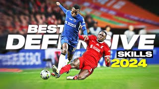 Best Defensive Skills amp Tackles in Football 2024 [upl. by Iluj]