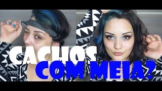 COMO FAZER CACHOS NO CABELO COM MEIA CALÇA [upl. by Tomlinson710]