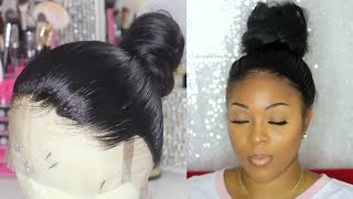 Glueless Full Lace Wig In A Bun  Customize  Pluck Your Lace Frontal Step By Step  RosaQueenHair [upl. by Aicenek]