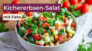 KichererbsenSalat mit Feta  schnell einfach und gesund [upl. by Arahat]