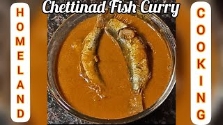 Chettinad Fish Kulambu Tamil  Chettinad meen Kulambu Tamil  Chettinad fish curry Homeland Cooking [upl. by Cornia]