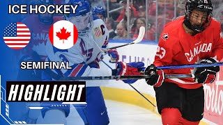 United States vs Canada 15  Semifinal All Goals amp Highlights  Hlinka Gretzky Cup 2024 [upl. by Ria]