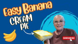 Easy Banana Cream Pie Recipe from Scratch  Homemade Whipped Cream Topping [upl. by Gowon]