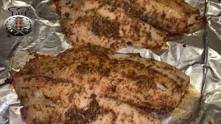 OVEN BAKED TILAPIA FILLET RECIPE [upl. by Anavlys837]