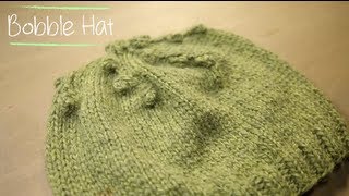 Knit Bobble Hat with pattern  1 Hour Project Knitting Tutorial with Stefanie Japel [upl. by Ivanah]