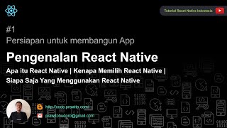 Pengenalan React Native  Apa itu React Native  Kenapa Memilih React Native [upl. by Baudoin]