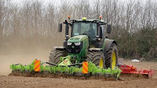 John Deere 6250R  5820  MetalCo Roller  Kuhn HR6004  Maxima 2 [upl. by Gibeon737]