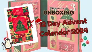 SPOILERS  Unboxing Diamond Art Club  2024 Advent Calendar [upl. by Nnylimaj]