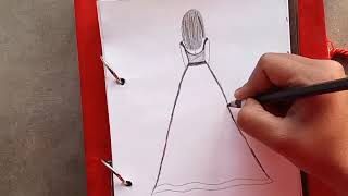 GIRL BACK SIDE DRAWING  EASY DRAWING WITH PENCIL  DRAWING STEP BY STEP art easydrawing [upl. by Noble]