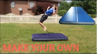 DIY FLIPPING AIRTRACK WITH TANNER [upl. by Lrem]