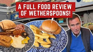 WETHERSPOONS Review Eating BREAKFAST LUNCH and DINNER in ONE DAY at MULTIPLE WETHERSPOONS [upl. by Pratte]