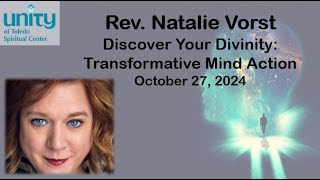 Rev Natalie Vorst at Unity of Toledo on October 27 2024 [upl. by Calhoun]